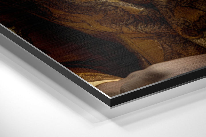 Mr. Lion Brushed Aluminum Dibond Wall Art.