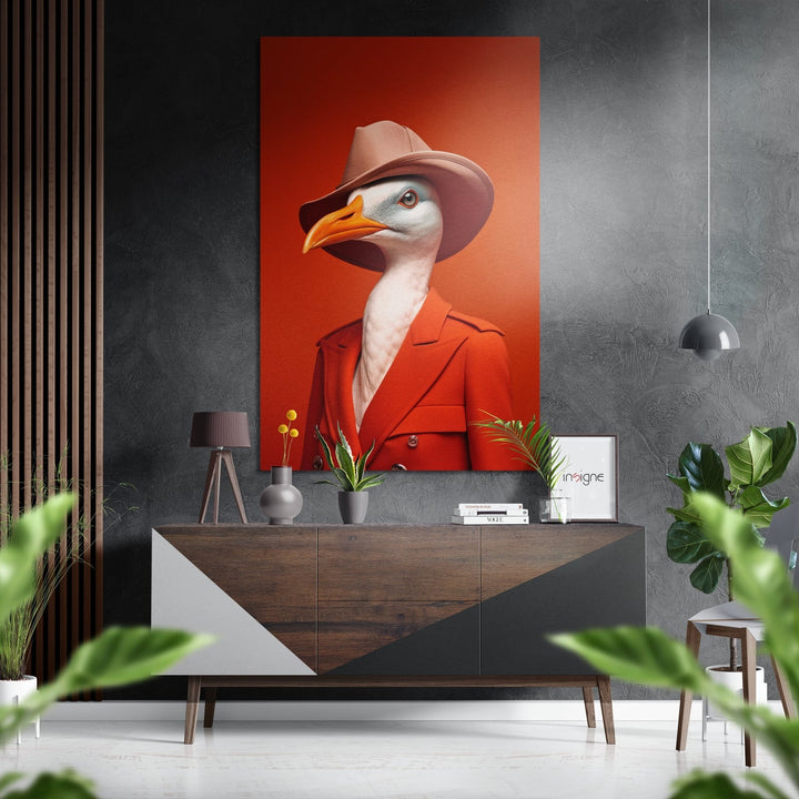 Lady Bird Brushed Aluminum Dibond Wall Art.
