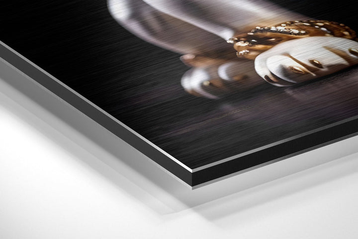 Puppy Brushed Aluminum Dibond Wall Art.