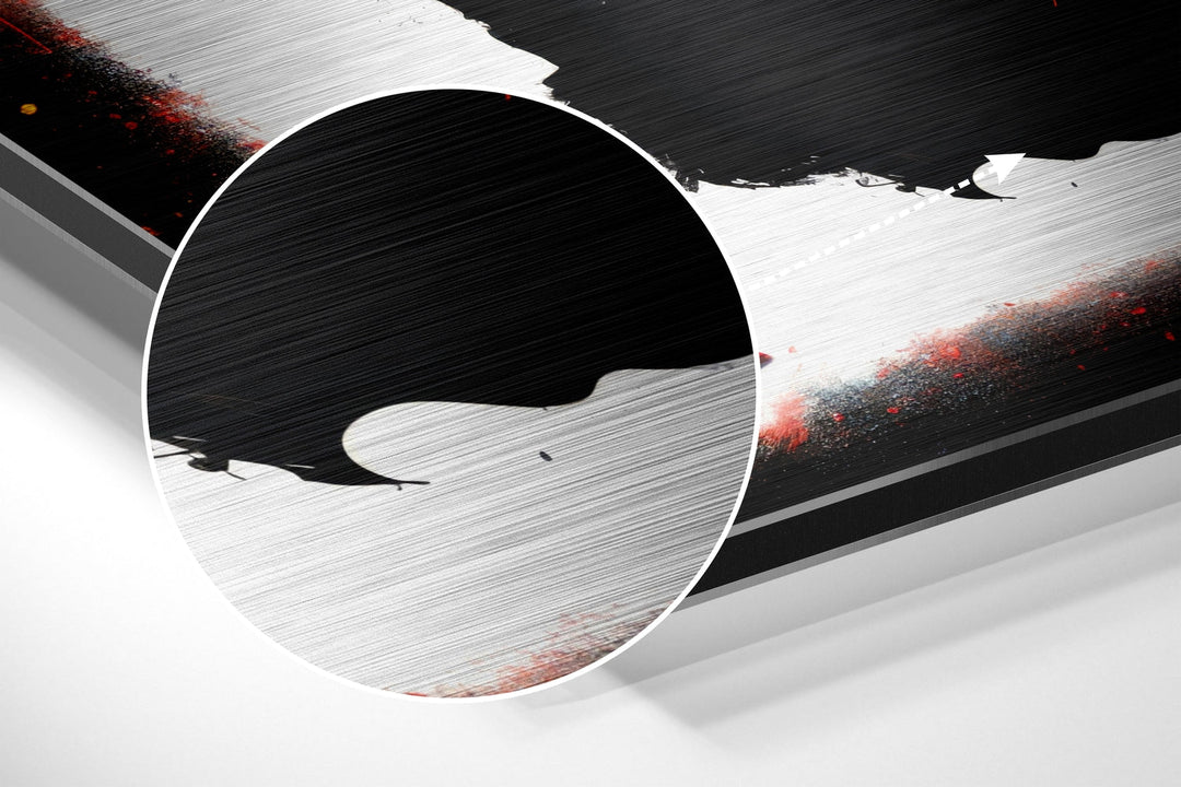 Bull Brushed Aluminum Dibond Wall Art.