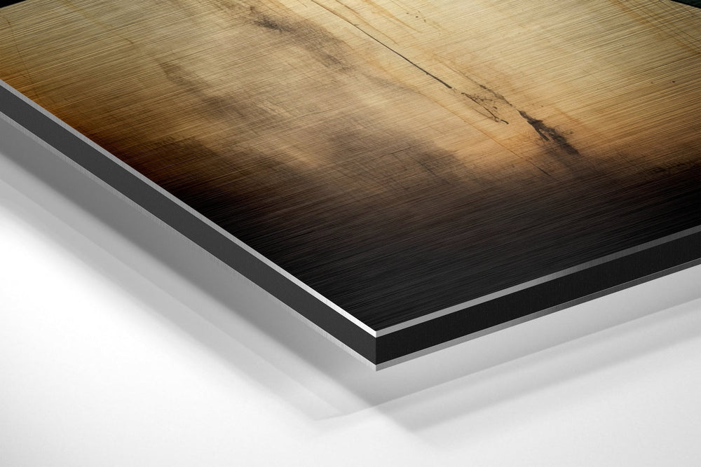 Triangles Brushed Aluminum Dibond Wall Art.