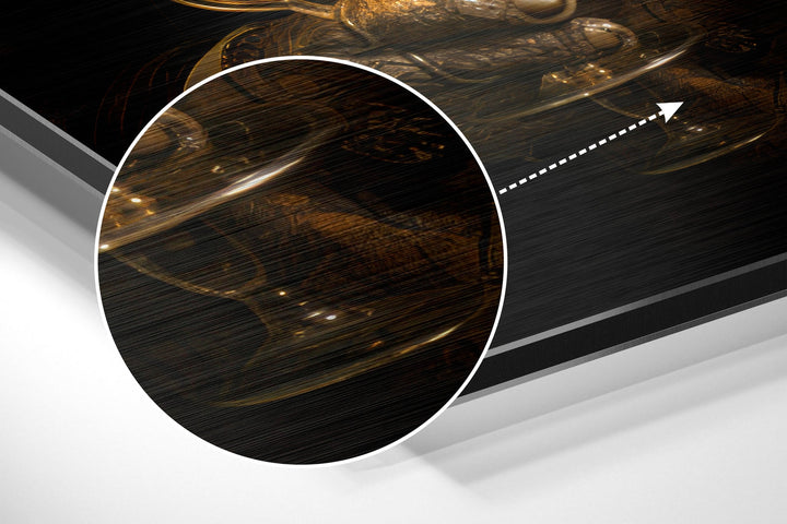 Tiger as a Gentleman Brushed Aluminum Dibond Wall Art.