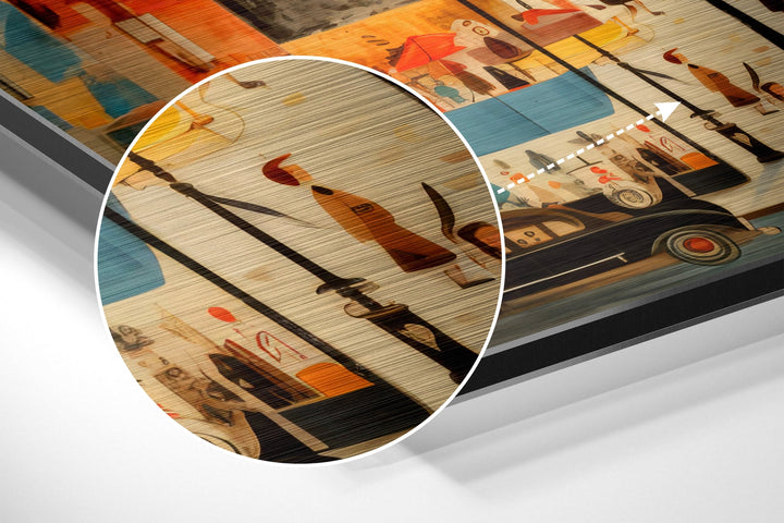 Paris Brushed Aluminum Dibond Wall Art.