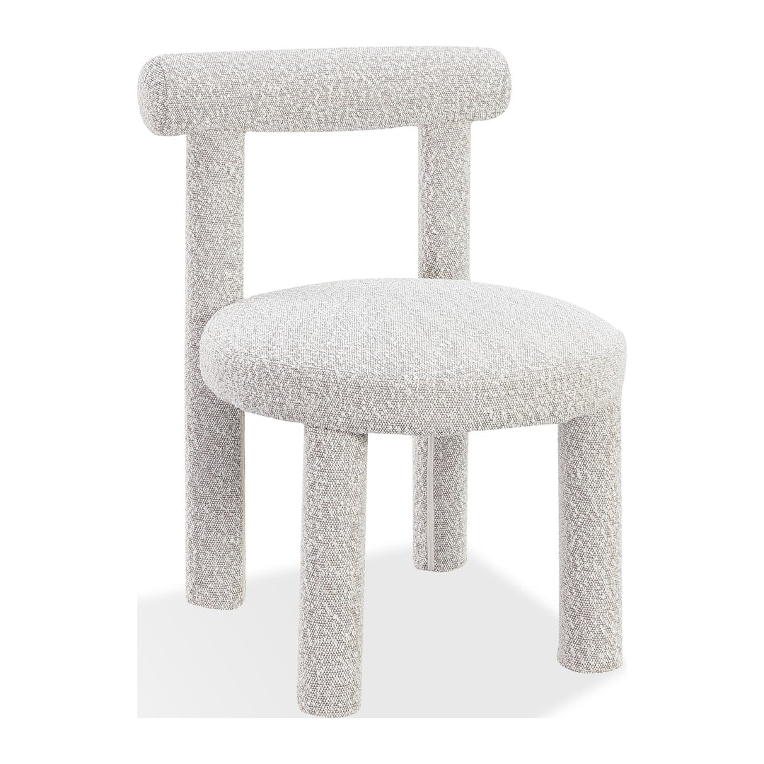 Addison Modern Dining Chair by Modus in Cotton Ball Boucle — product view on a white background