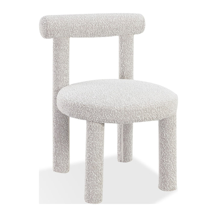 Addison Modern Dining Chair by Modus in Cotton Ball Boucle — product view on a white background