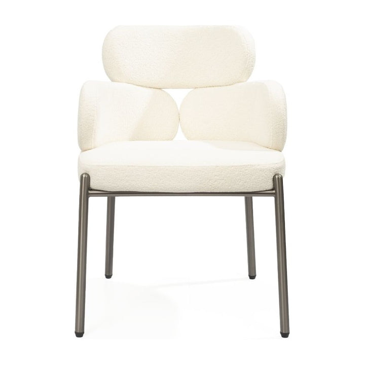 Adele Dining Armchair White – front