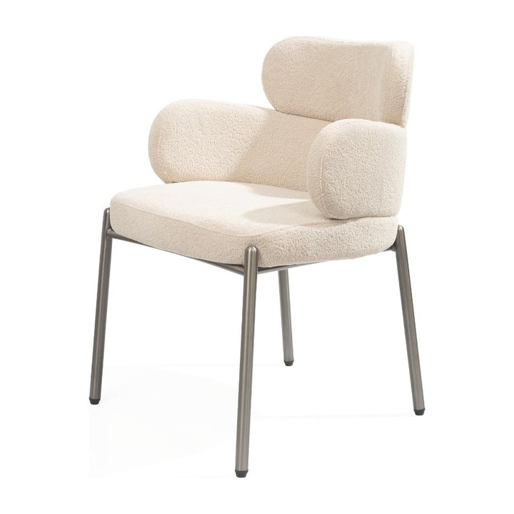 Adele Dining Armchair Taupe – angle
