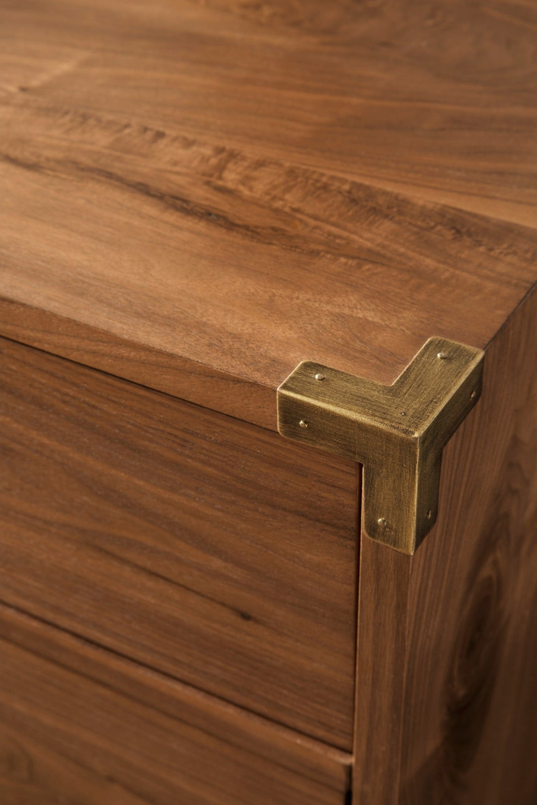 Adler Six Drawer Dresser in Natural Walnut — detail view