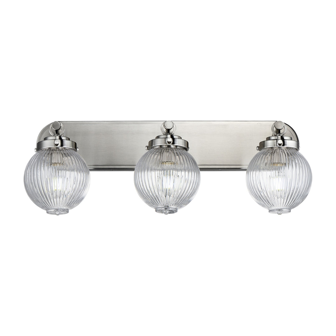 Kasbah 3-Light Bath Vanity by Studio M Lighting in Satin Nickel