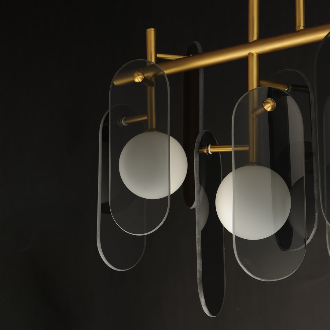Megalith - Glass Megalith 5-Light Linear by Studio M Lighting – lifestyle