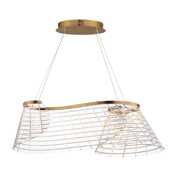 Tartan 1-Light LED Pendant 254814 by Studio M Lighting in Brushed Champagne