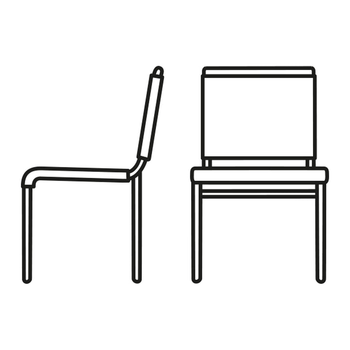 Air Dining Chair by Connubia line drawing