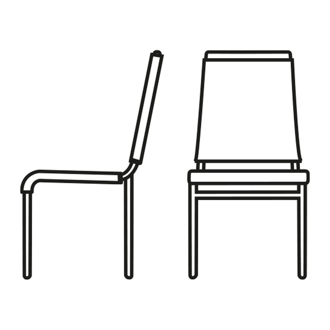 Air High Dining Chair by Connubia finish option, white background