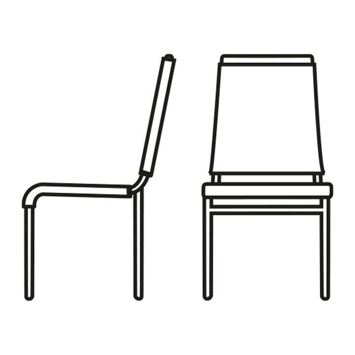 Air High Dining Chair by Connubia finish option, white background