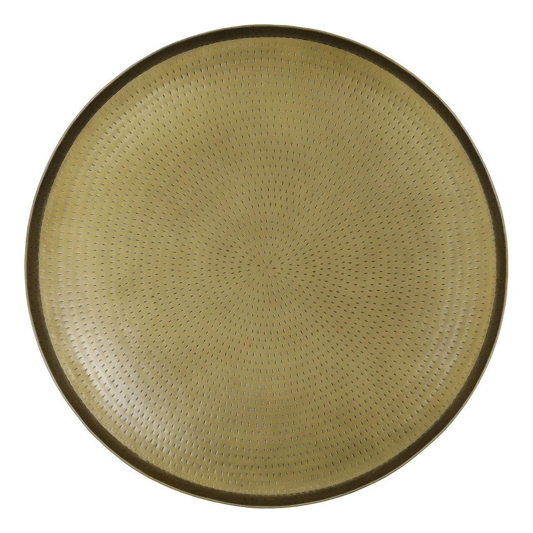 Hart Brass-Finish Coffee Table, overhead view