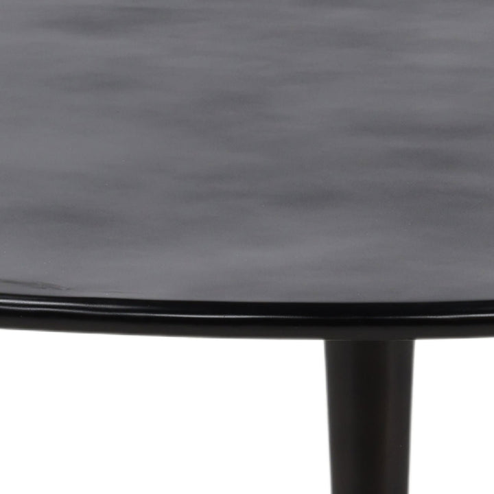 Bower Antique Black Iron Round Dining Table, detail 2 view