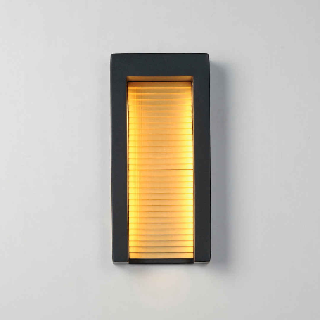 Alcove Medium LED Outdoor Wall Sconce by ET2 Lighting, styled view 1