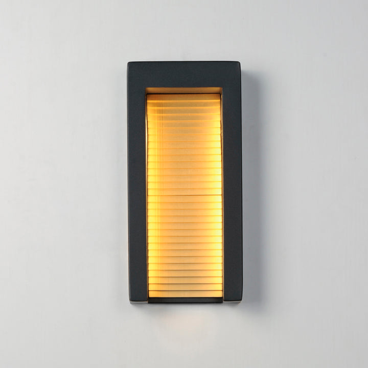 Alcove Medium LED Outdoor Wall Sconce by ET2 Lighting, styled view 1
