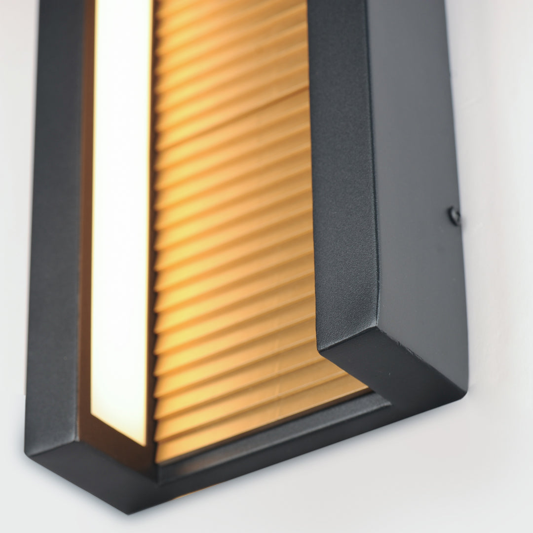 Alcove Medium LED Outdoor Wall Sconce by ET2 Lighting, styled view 6