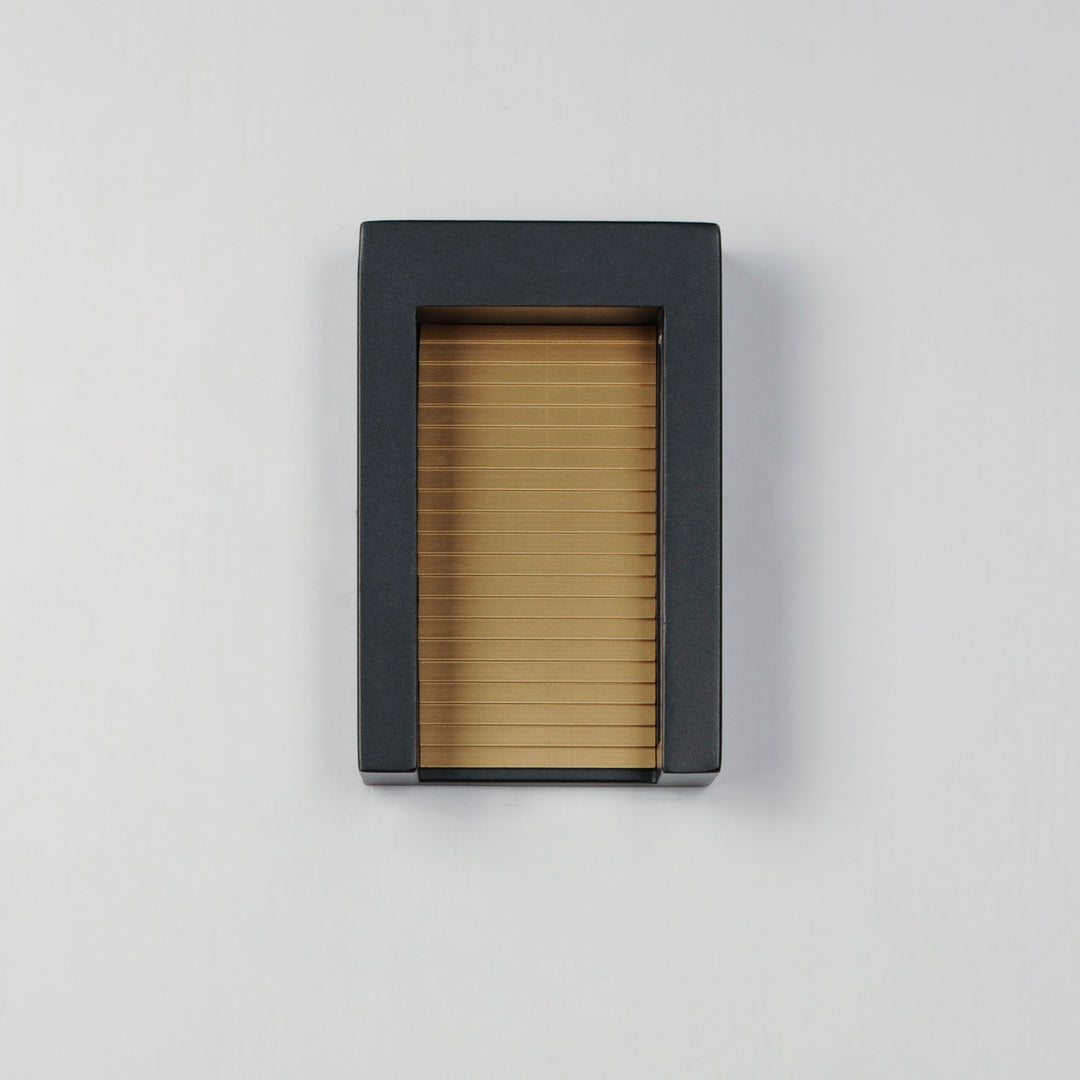Alcove Small LED Outdoor Wall Sconce by ET2 Lighting, styled view 1