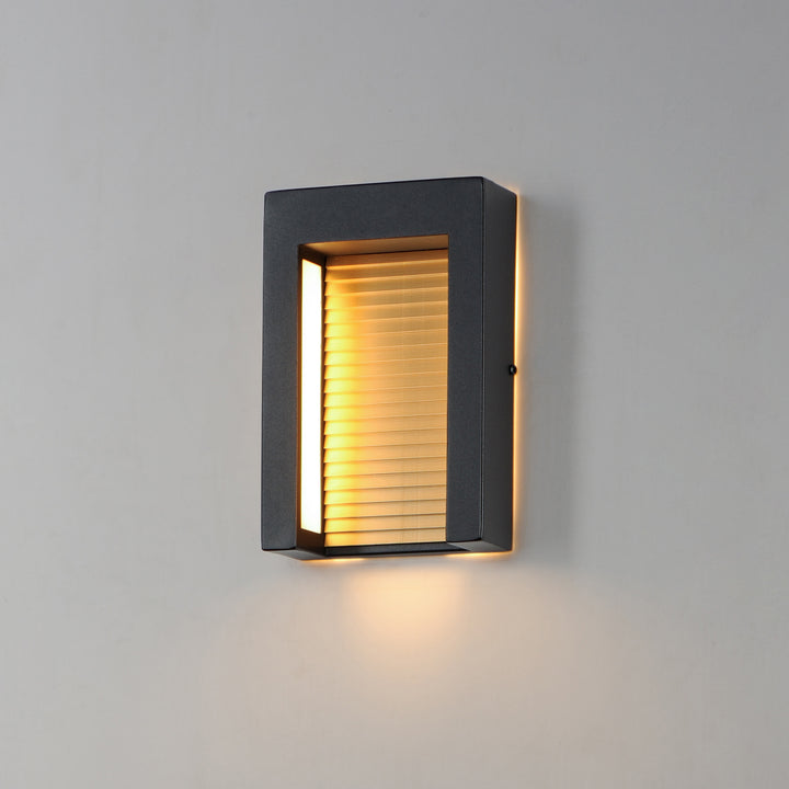 Alcove Small LED Outdoor Wall Sconce by ET2 Lighting, styled view 3