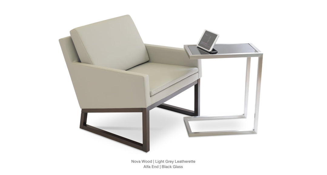 Alfa Glass End Table Soho Concept
