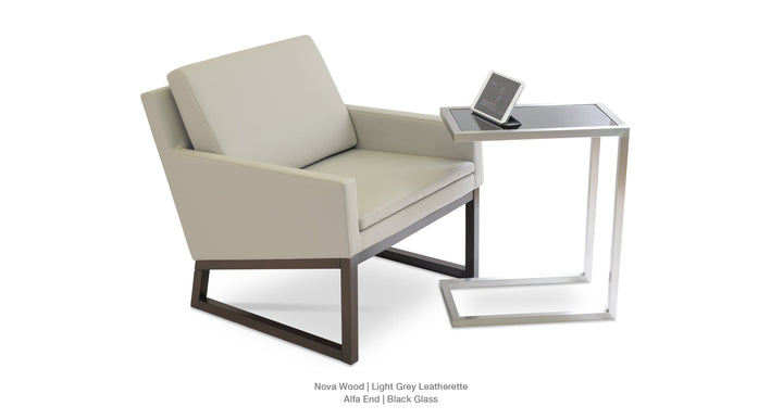 Alfa Glass End Table Soho Concept