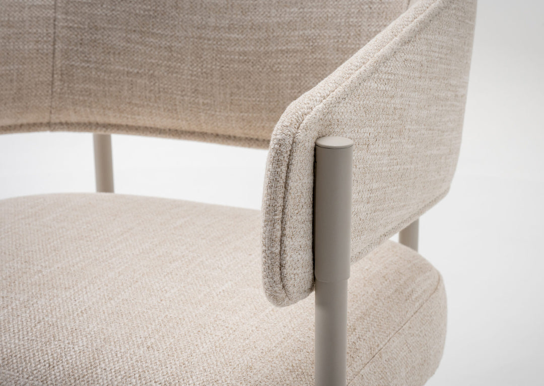 Alice Dining Chair integrated arm and upholstery detail