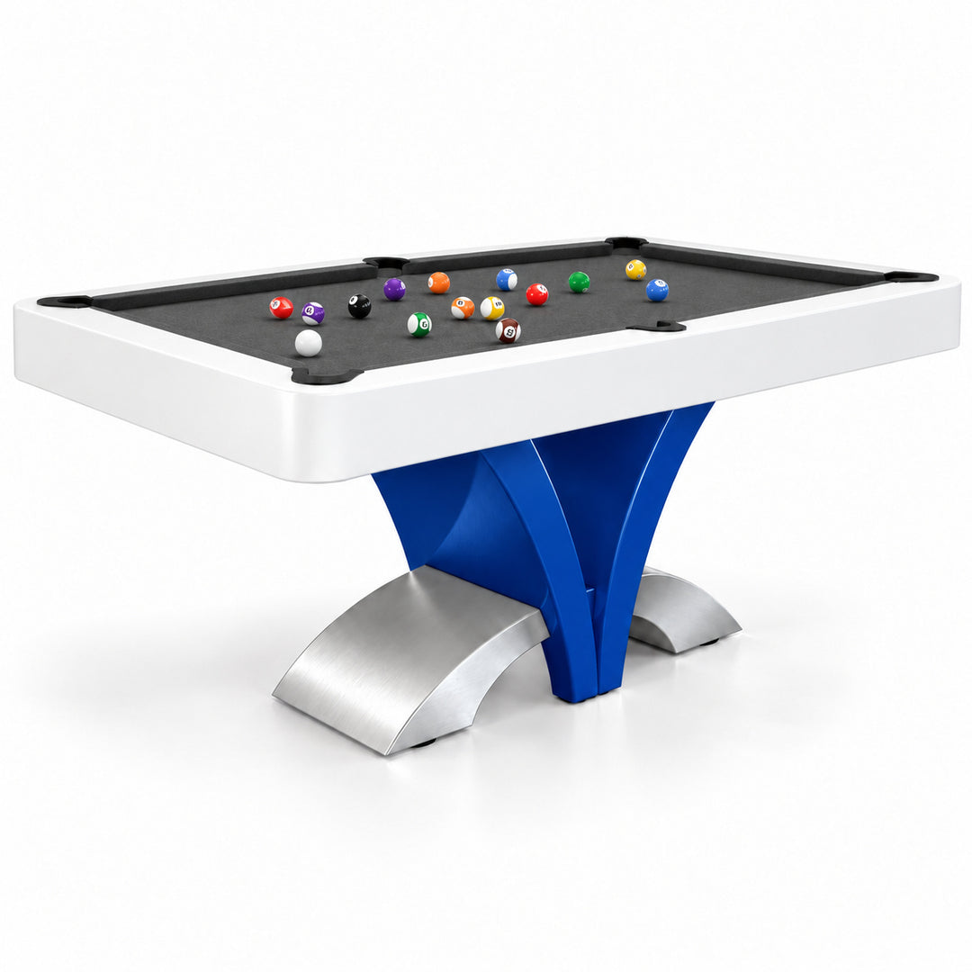 Aliya pool table - Cobalt &amp; White 