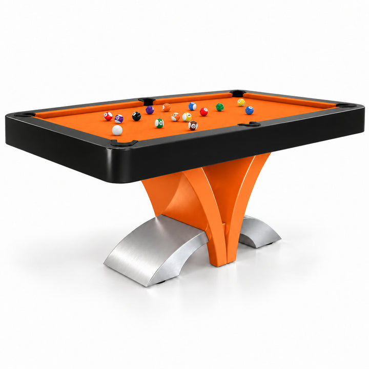 Aliya pool table - Tangerine &amp; Black 