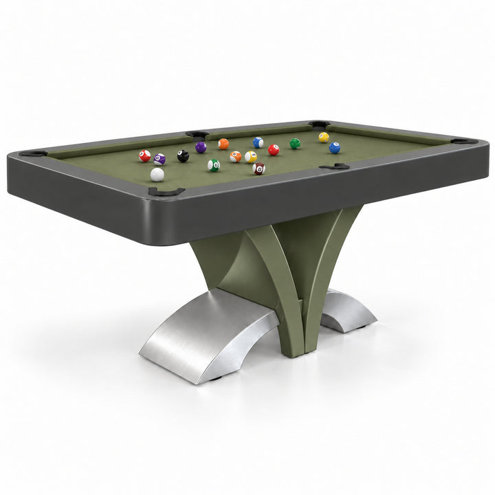 Aliya pool table - Olive &amp; Charcoal 
