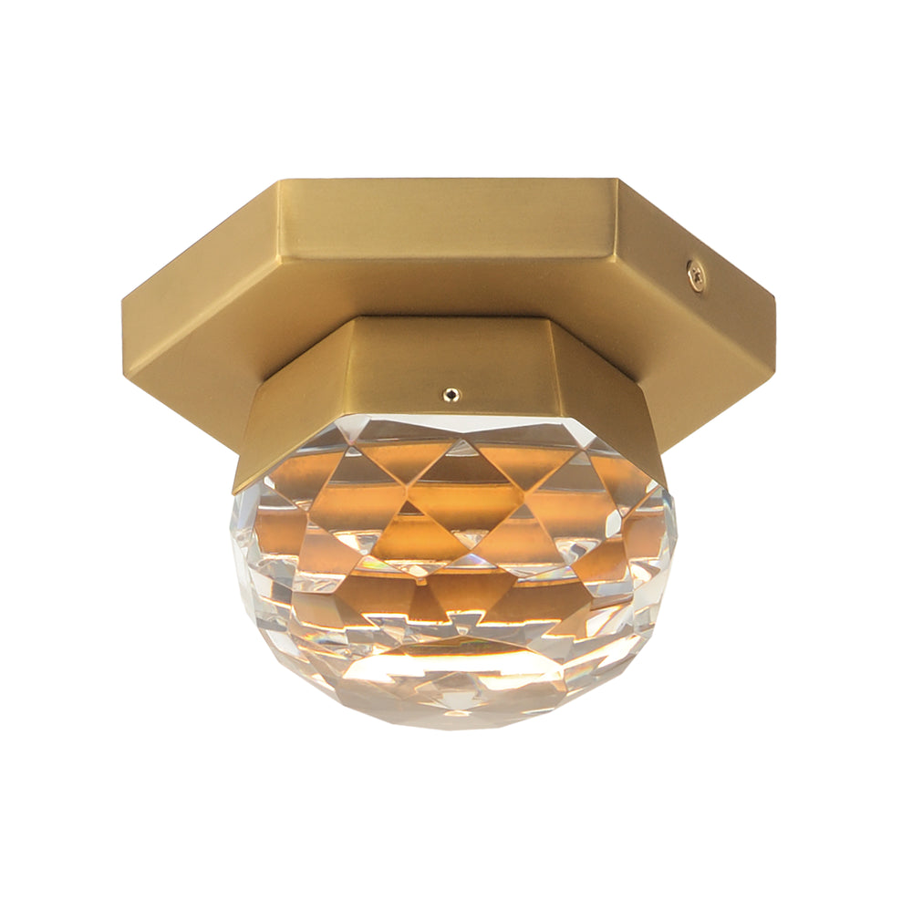 Allumettes 1-Light LED Flush Mount by ET2 Lighting in Gold finish