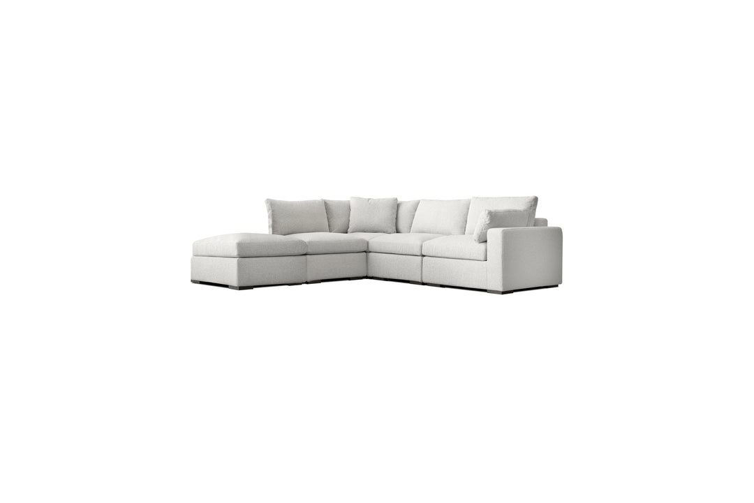 ALTA Sectional  5-Piece Chaise Left Side Facing Oat Tweed