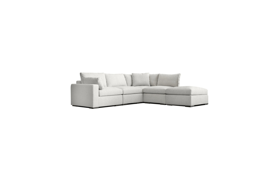 ALTA Sectional  5-Piece Chaise Right Side Facing Oat Tweed