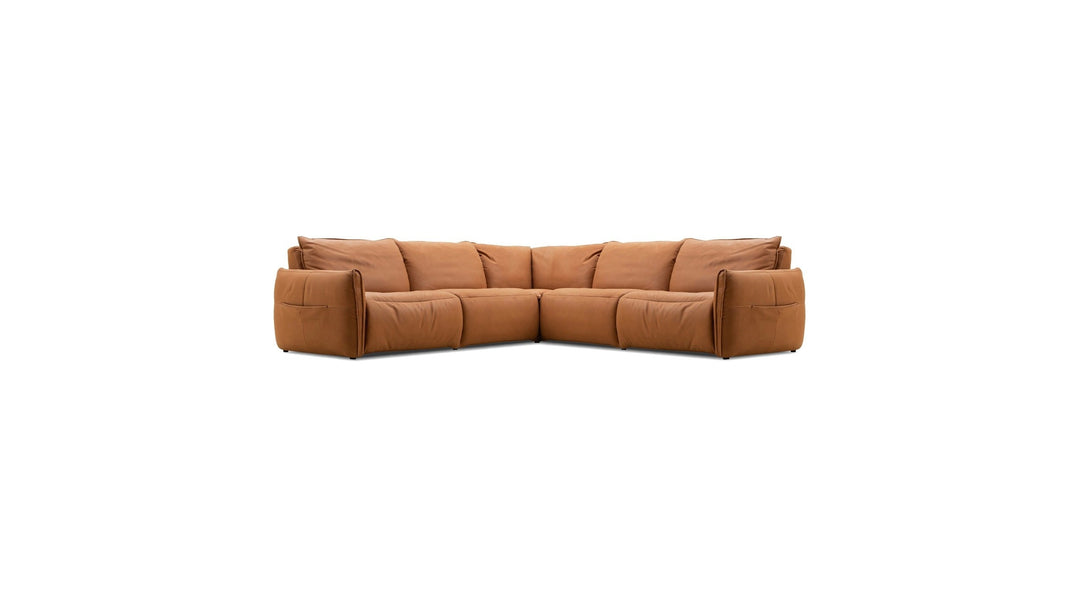 ALTERO Sectional (3 Electric Motion Pieces) 5-Piece Cognac