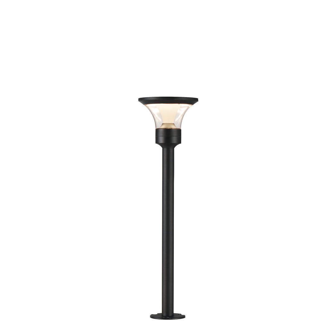 Alumilux: Bollard Fountainhead Light W/ 16" Pole by ET2 Lighting in Black, front view
