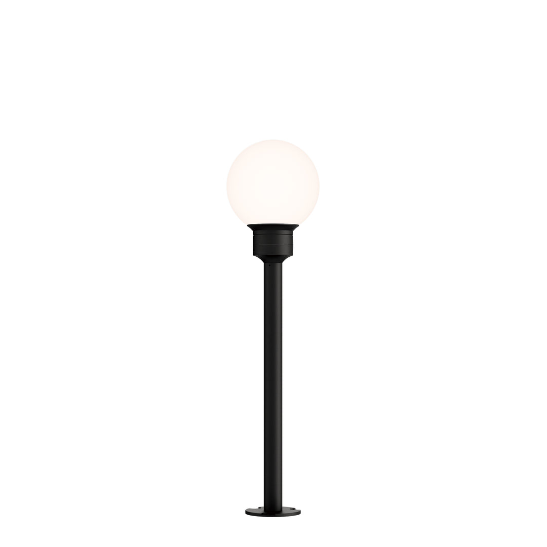 Alumilux: Bollard Globe Light W/ 16" Pole by ET2 Lighting in Black, front view