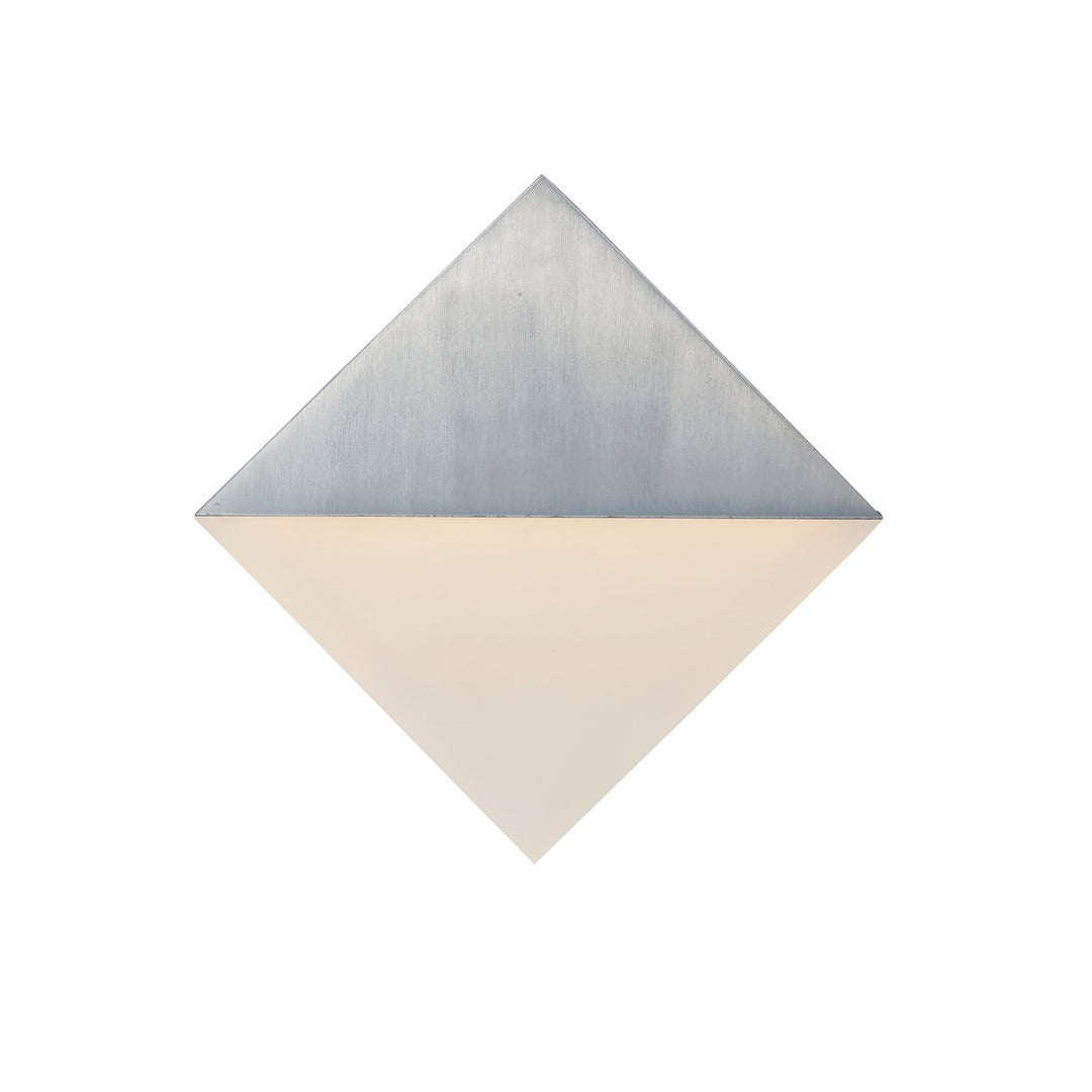 Alumilux: Glow LED Outdoor Wall Sconce (8" W) by ET2 Lighting in Satin Aluminum, front view