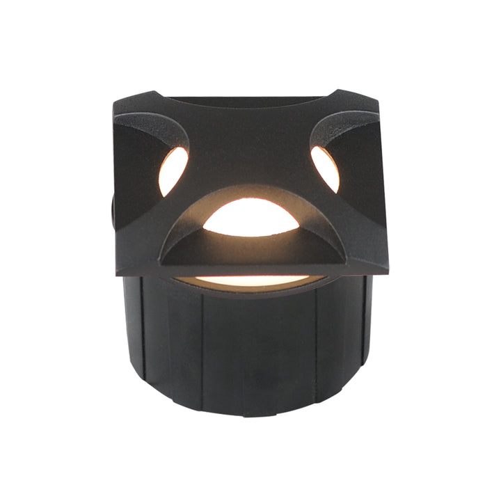 Alumilux Landscape 12V 3W In-Ground (2.5" L) by ET2 Lighting in Black, front view