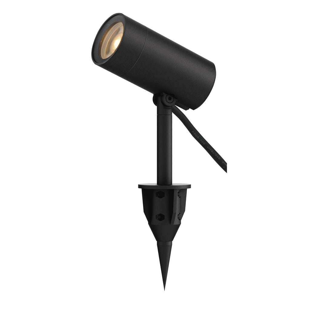 Alumilux: Landscape 8W LED Spot Light by ET2 Lighting in Black, front view