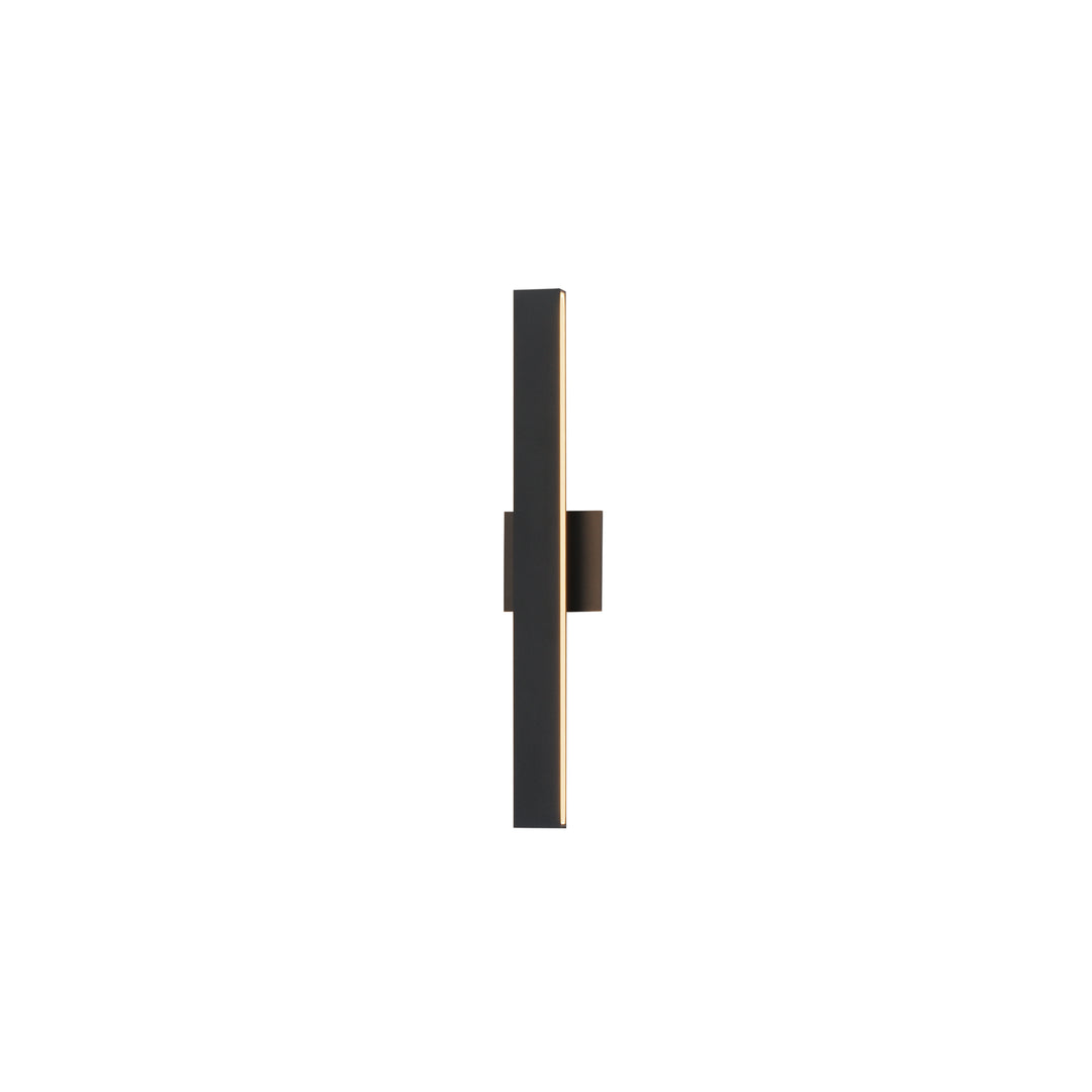Alumilux: SideLine 24" LED Outdoor Wall Sconce by ET2 Lighting in Black, front view