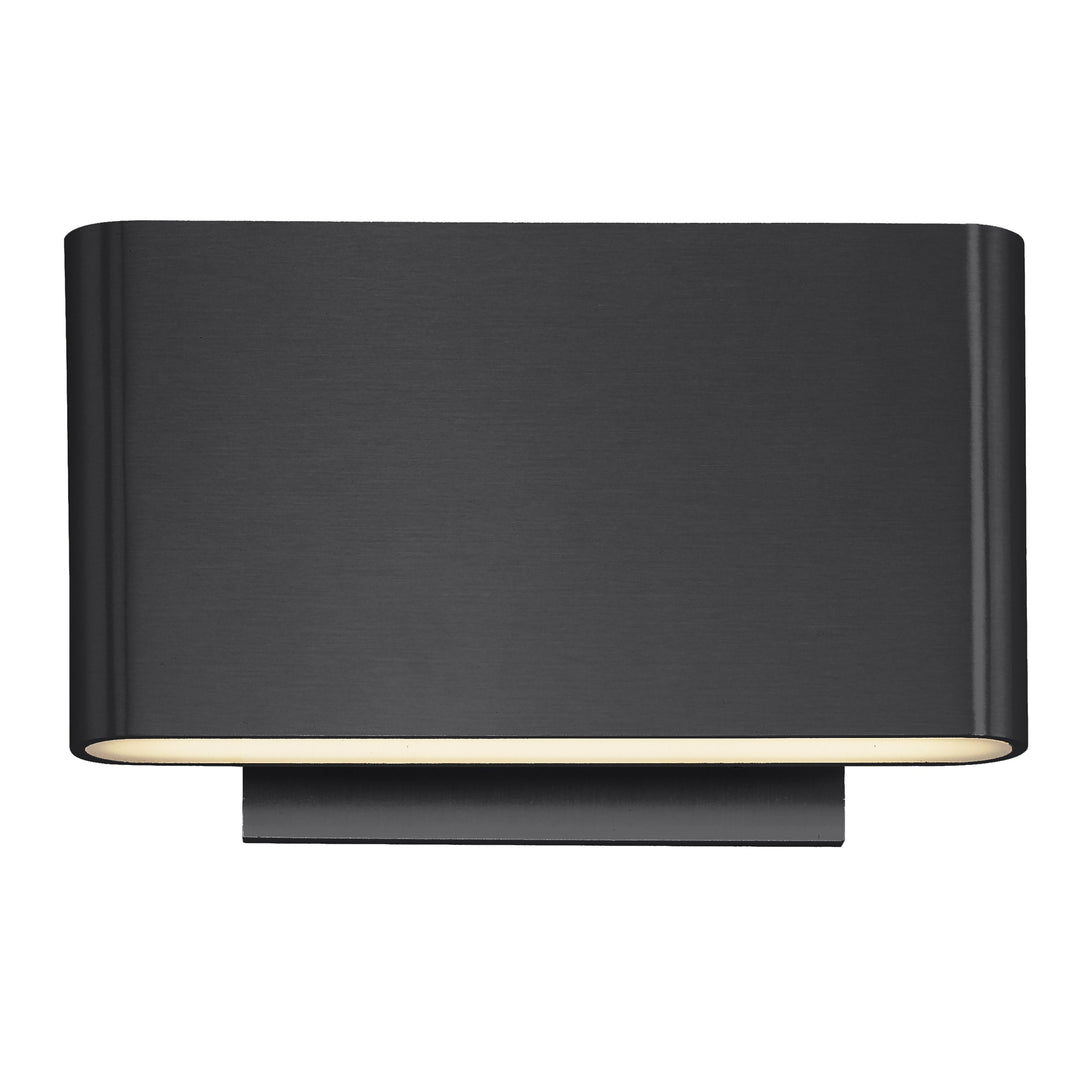 Alumilux: Spartan LED Outdoor Wall Sconce by ET2 Lighting in Bronze, front view