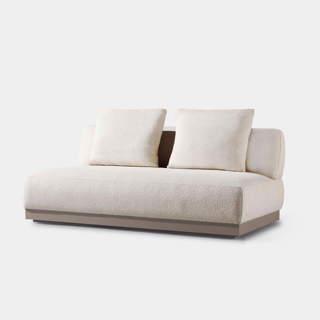 Amalfi 2 Seat Armless Sofa — Taupe and Riviera Sand, alternate product view