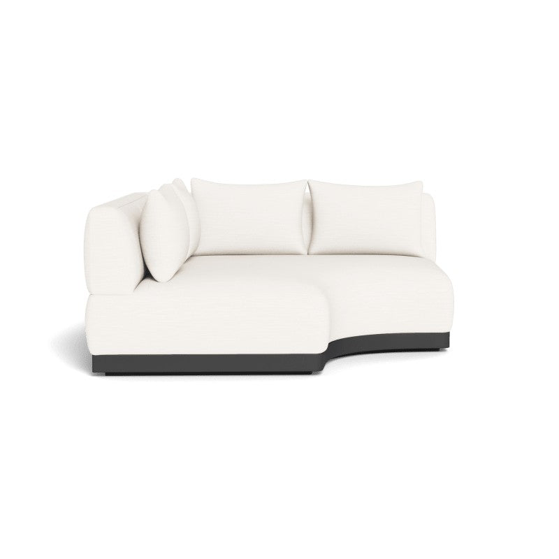 Amalfi Curved Corner by Harbour in Aluminum Asteroid