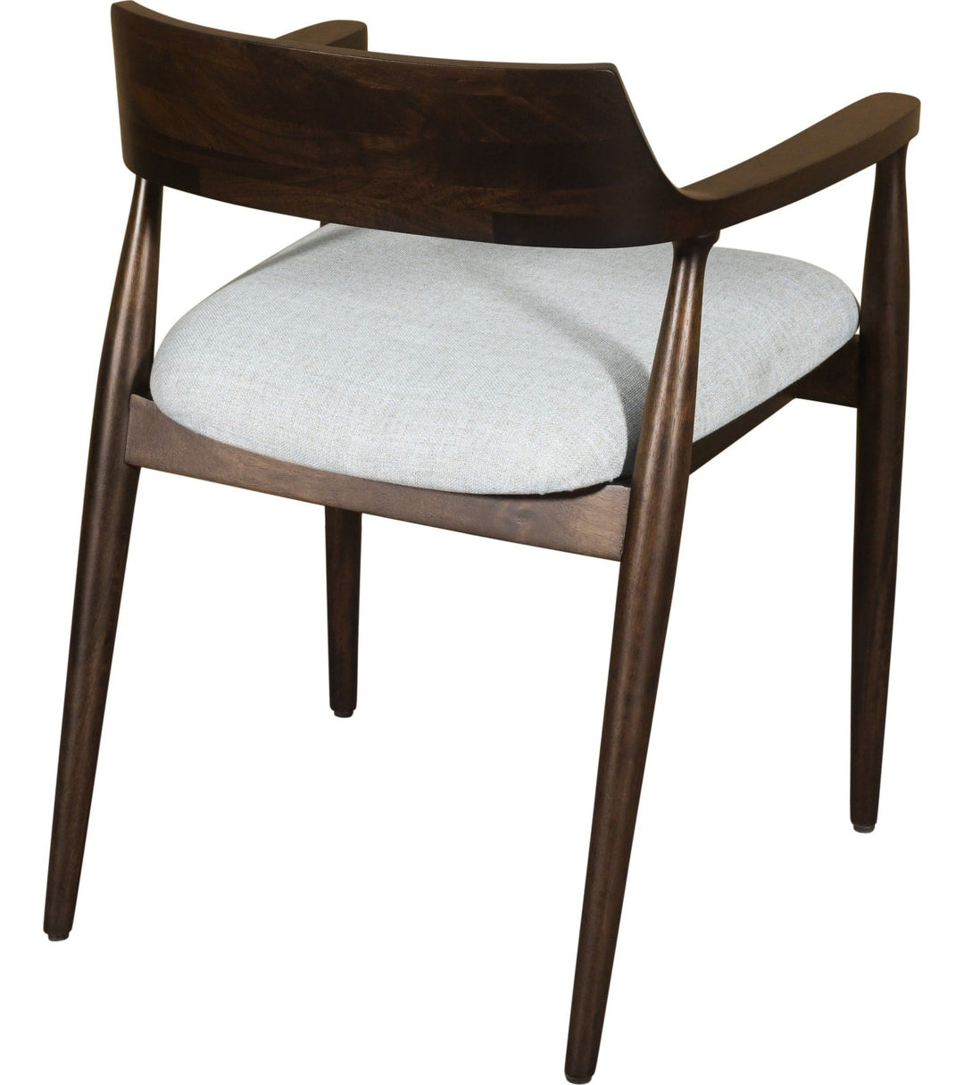 Amaroo Upholstered Dining Arm Chair in Honey Date — product view on a white background