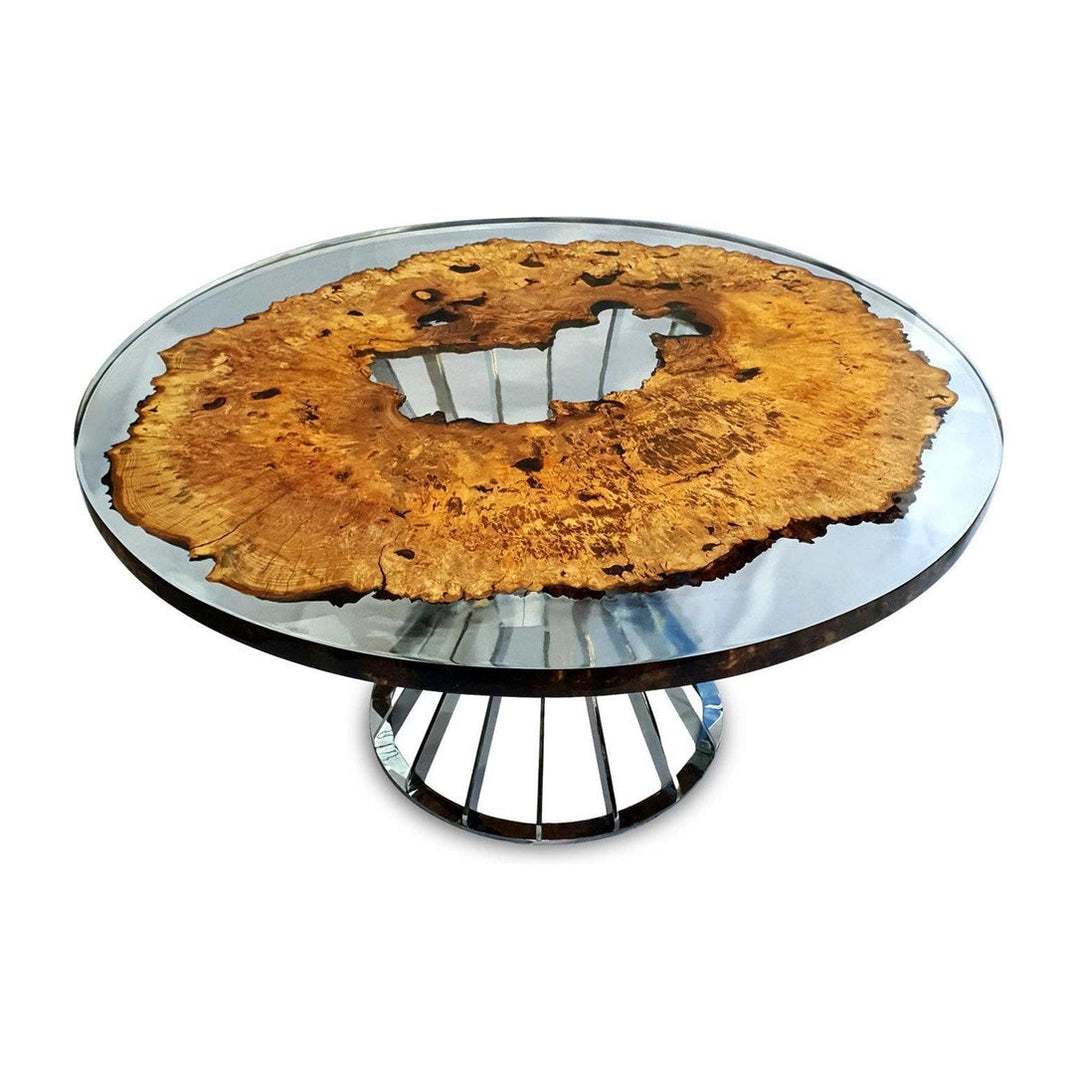 Amiata Ash Wood Round Dining Table Arditi Collection