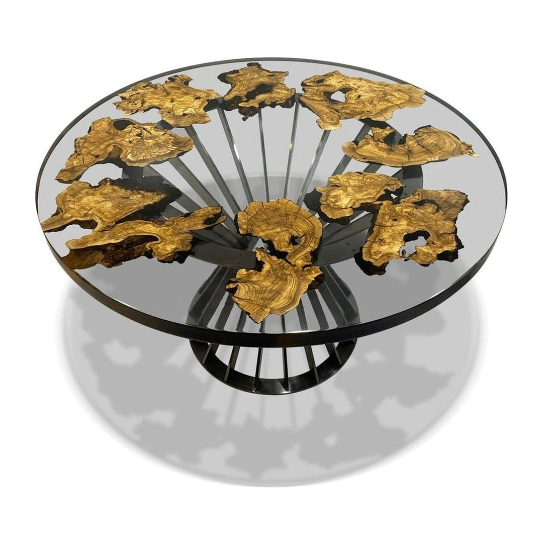 Amiata Olive Wood Round Dining Table Arditi Collection
