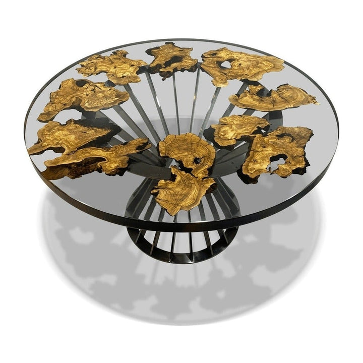 Amiata Olive Wood Round Dining Table Arditi Collection