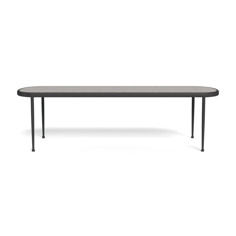 Andre Rectangle Dining Table by Harbour in Aluminum Asteroid