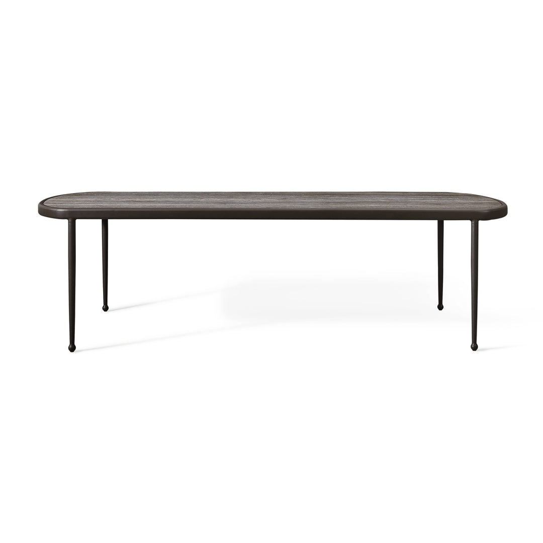 Andre Rectangle Dining Table by Harbour in Aluminum Bronze